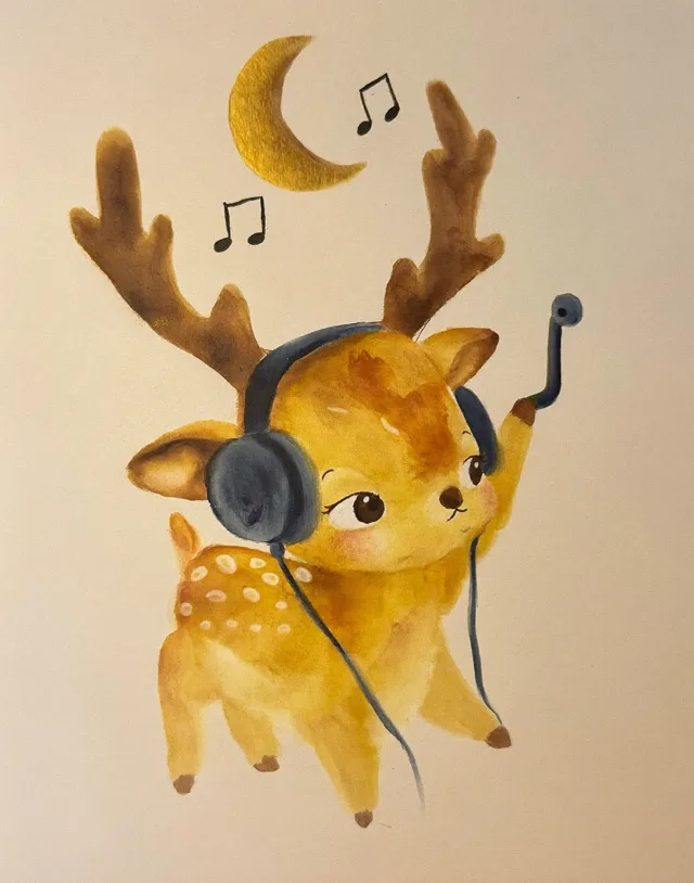 새벽감성 사슴